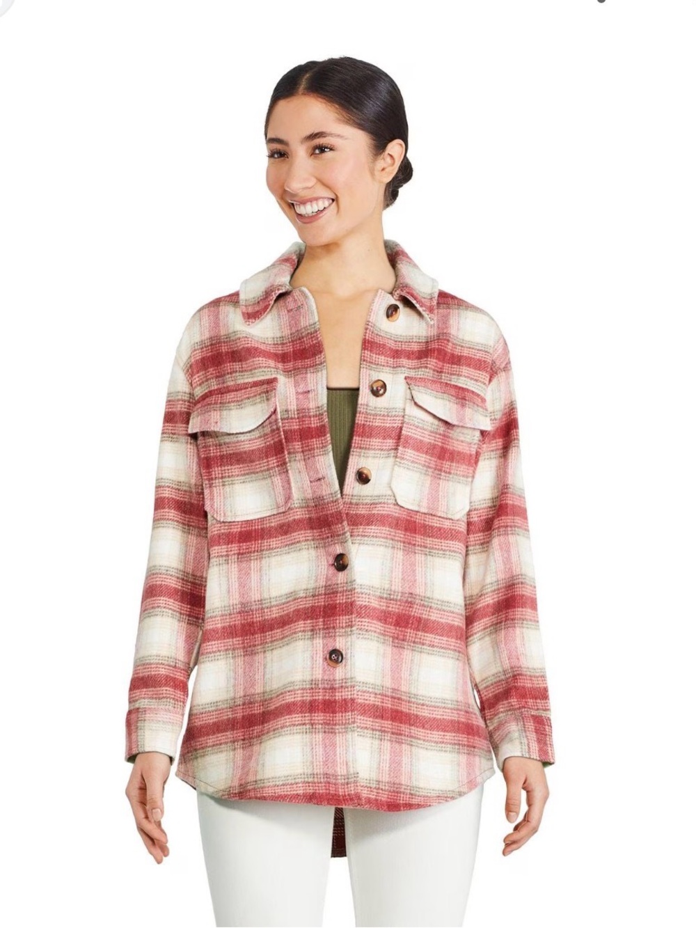 Plaid Shacket Jacket Sz S